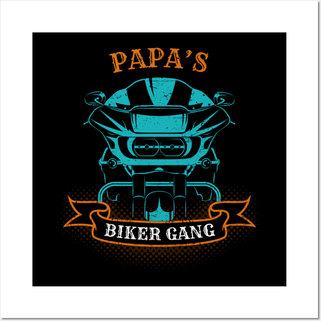 Papa's Biker Gang Father's Day Wall Art by DwiRetnoArt99